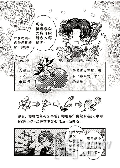 天朝痛樱桃拟人商品化,画师不务正业录制美食教程